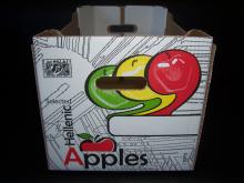 Χαρτοτελάρο διαστάσεων 50 x 30 x 27 γωνία, κατάλληλο για δεκαπεντάκιλη συσκευασία μήλων.